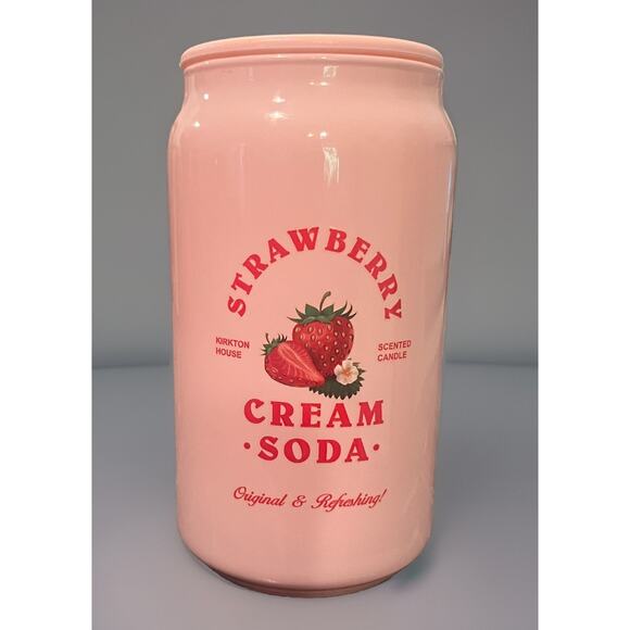 NEW! ALDI KIRKTON HOUSE STRAWBERRY CREAM SODA CAN CANDLE-8.47 OZ DW -NICE! - Picture 1 of 6